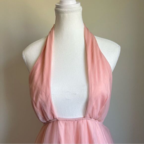 Hello Molly Pink Little Tulle Much Midi Halter Dress NEW Size 4 / Small - Picture 11 of 11